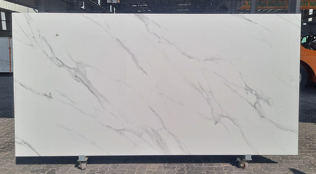 Porcelain Belligio Bianco Glossy Slab 12mm Full Slab