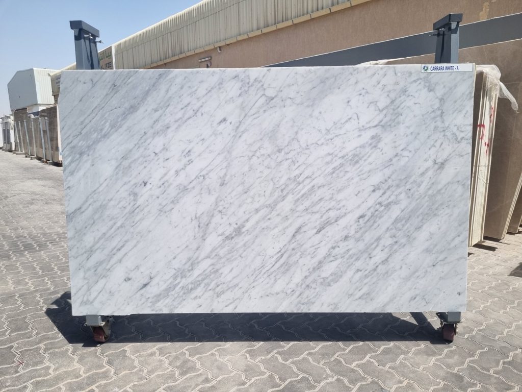 Carrara White Polished Slab 2cm-A Full slab-min