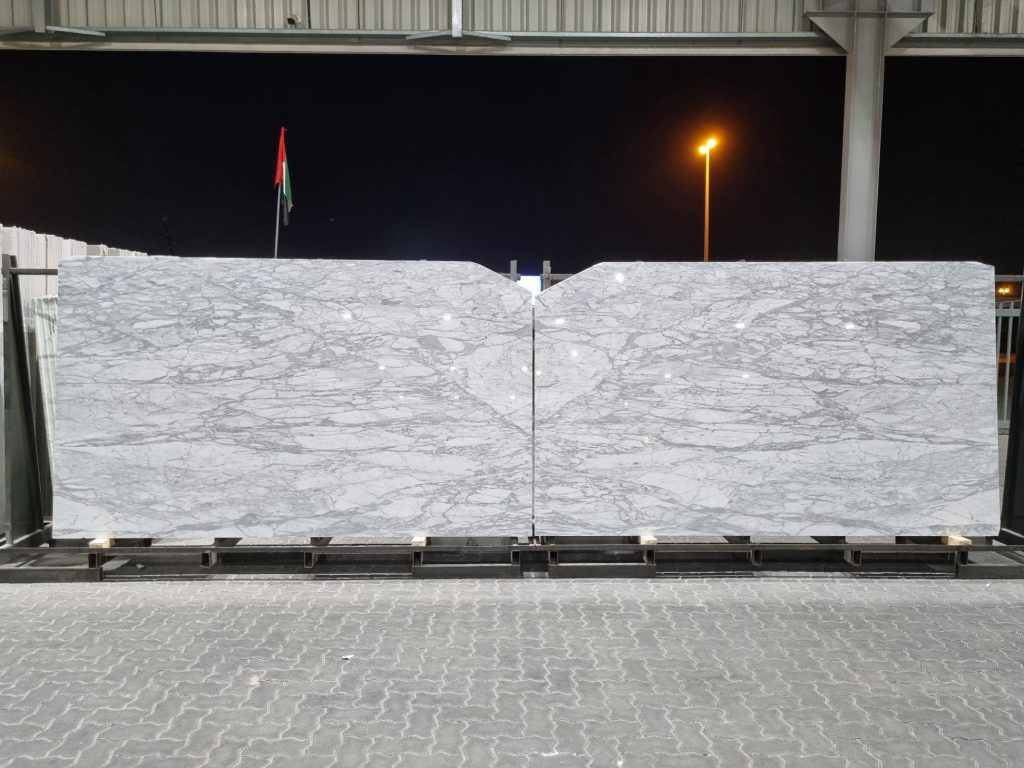 Arabescato Dark polished Slab 2cm-FR Book