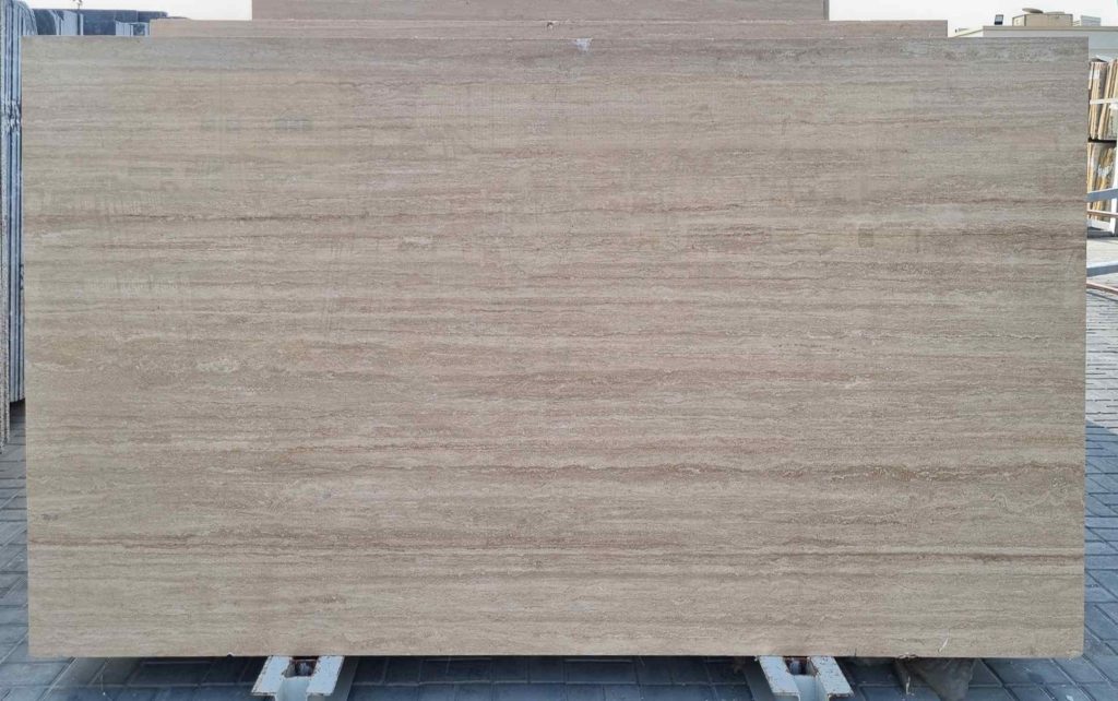 Beige Travertine Filled End Polished 2cm Full Slab