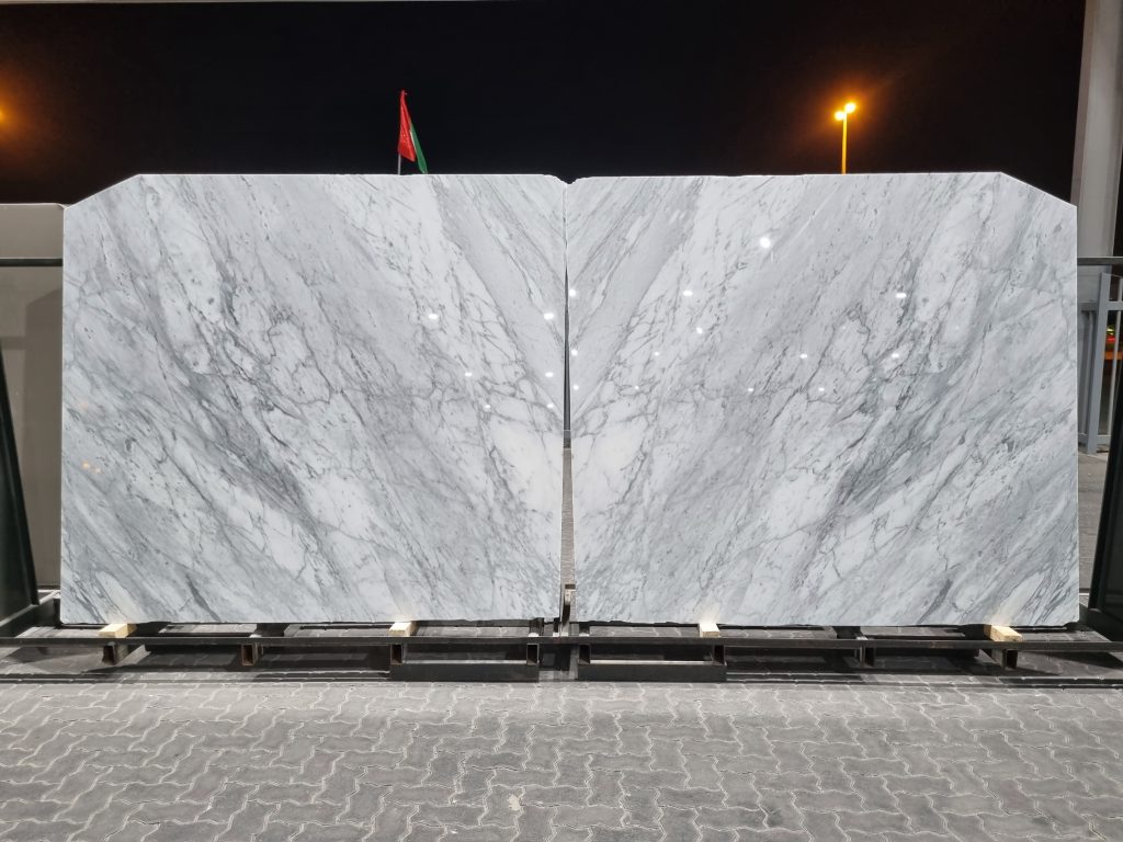 Carrara White Polished Slab 2cm - FR (A) full