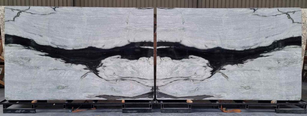 Panda White Marble Slab 2 cm-AN BookMatch
