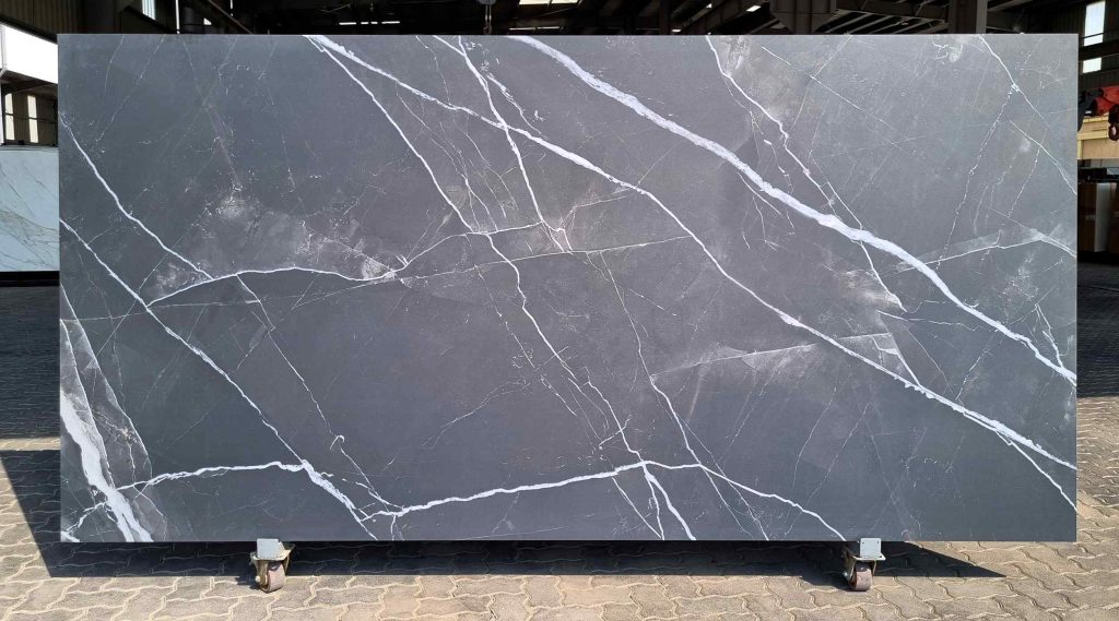 Porcelain Calacatta black Matt Slab 12mm Full Slab 01