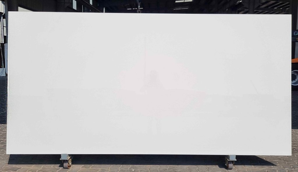 Porcelain Solid white Glossy Slab 12mm Full Slab