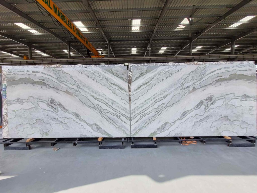 Quartzite Dover White Venato Slab 2 cm-SO full