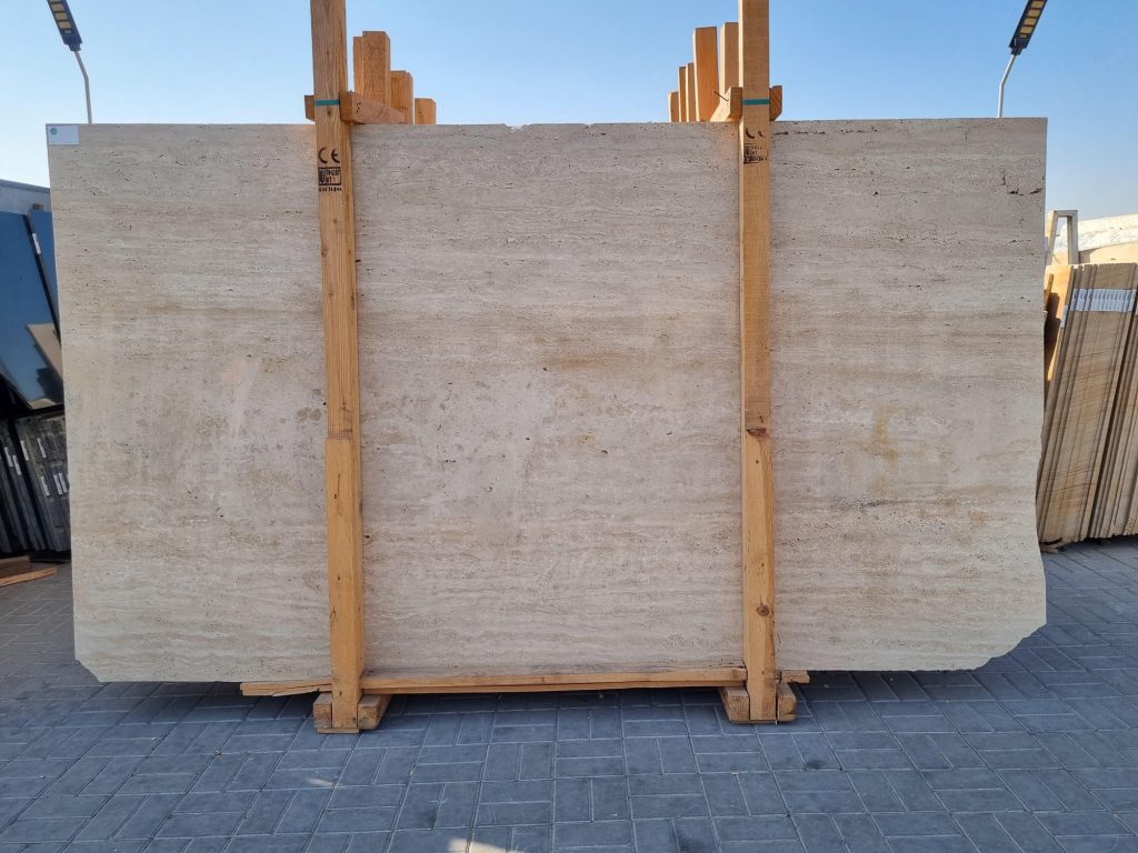 Travertine 2cm Classic UNF Polished Slab-A1 (FD) (1)