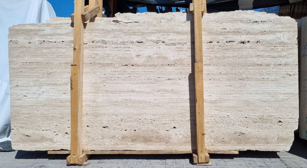 Travertine 2cm Unfilled & Polished Slab (SSM3) (1)