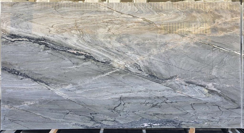 Quartzine Ebony polished slab 2 cm-13199 2