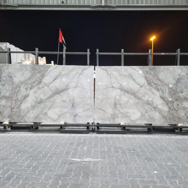 Branzo Grey Tuana Polished Marble Slab