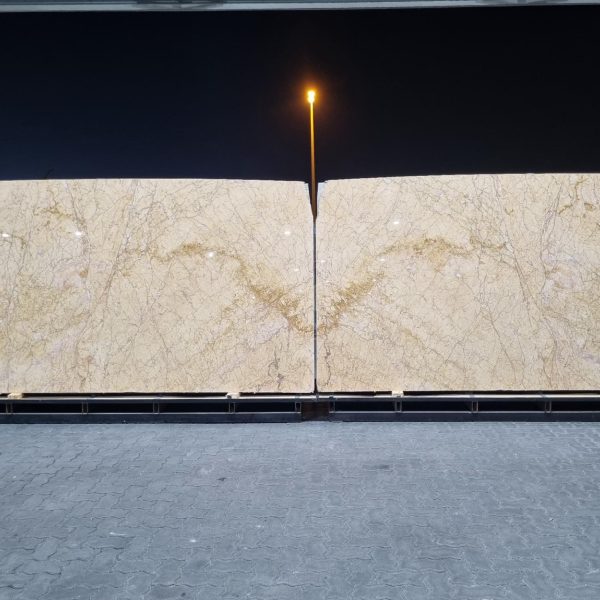 Crema Valencia Dark Polished Marble Slabs